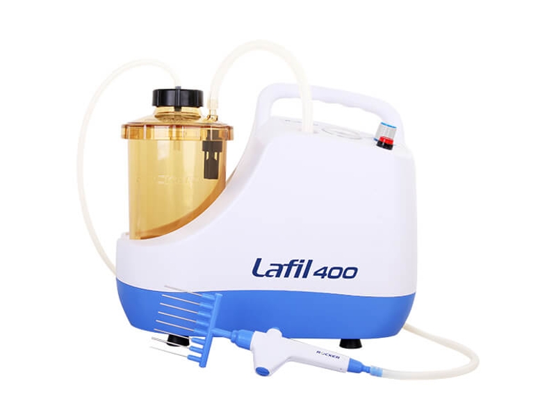 zestaw filtracyjny LAFIL 400 - PLUS, butla próżniowa 1200 ml i zestawem końcówek ssących Rocker