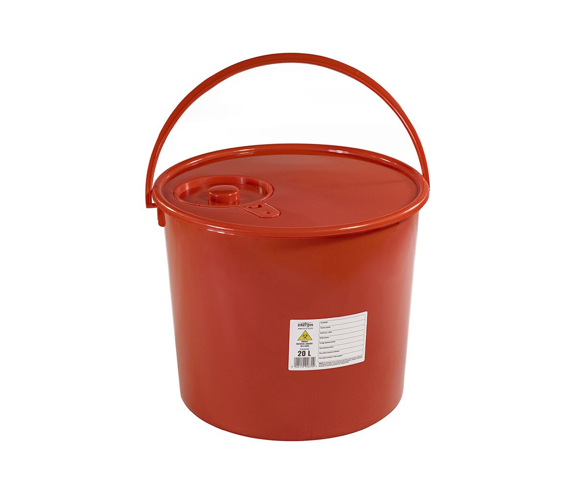 pojemnik na odpady medyczne czerwony 20000ml