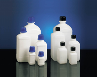Narrow neck bottle HDPE white 250 ml square w/o closure cap size o.d. Ø 32