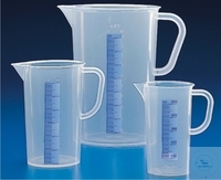 Measuring beakers 100 ml PP raised blue graduated