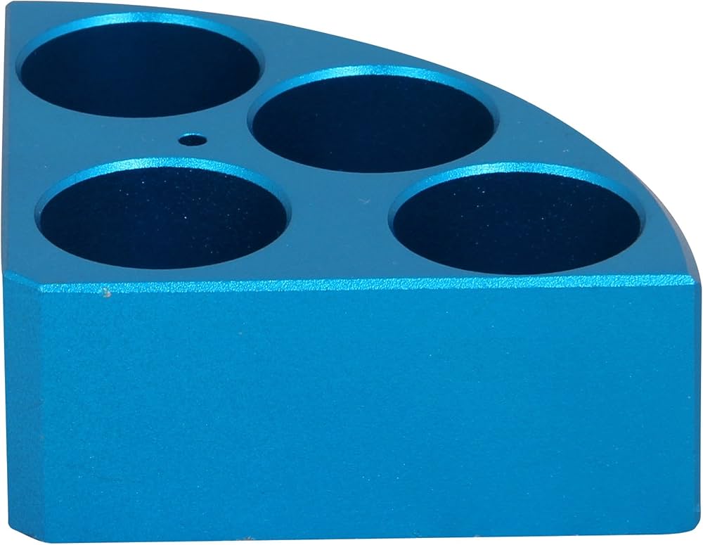 blok grzewczy MS135.4 - płyta ćwierć niebieska 4 otwory na naczynia reakcyjne 30ml gł. 30 mm, ó28 mm