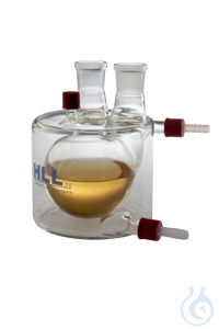 Double-walled two-neck round-bottom flask,temperature-controlled,250 ml (up to