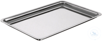 Instrument tray, 180 x 120 x 10 mm stainless steel