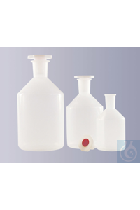 Reagent bottle, PP, narrow neck, with PE stopper NS 14/23, 100 ml