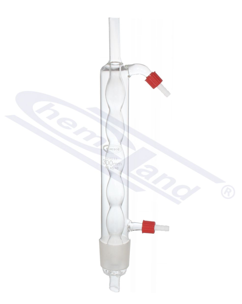 chłodnica kulowa do aparatu Soxhleta drogowniczego  500ml króćce PP WS 60/46 dł. efekt. 400 mm