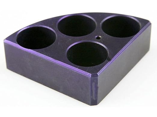 blok grzewczy MS135.3 - płyta ćwierć fioletowa 4 otwory na naczynia reakcyjne 20ml gł. 24 mm, ó28 mm