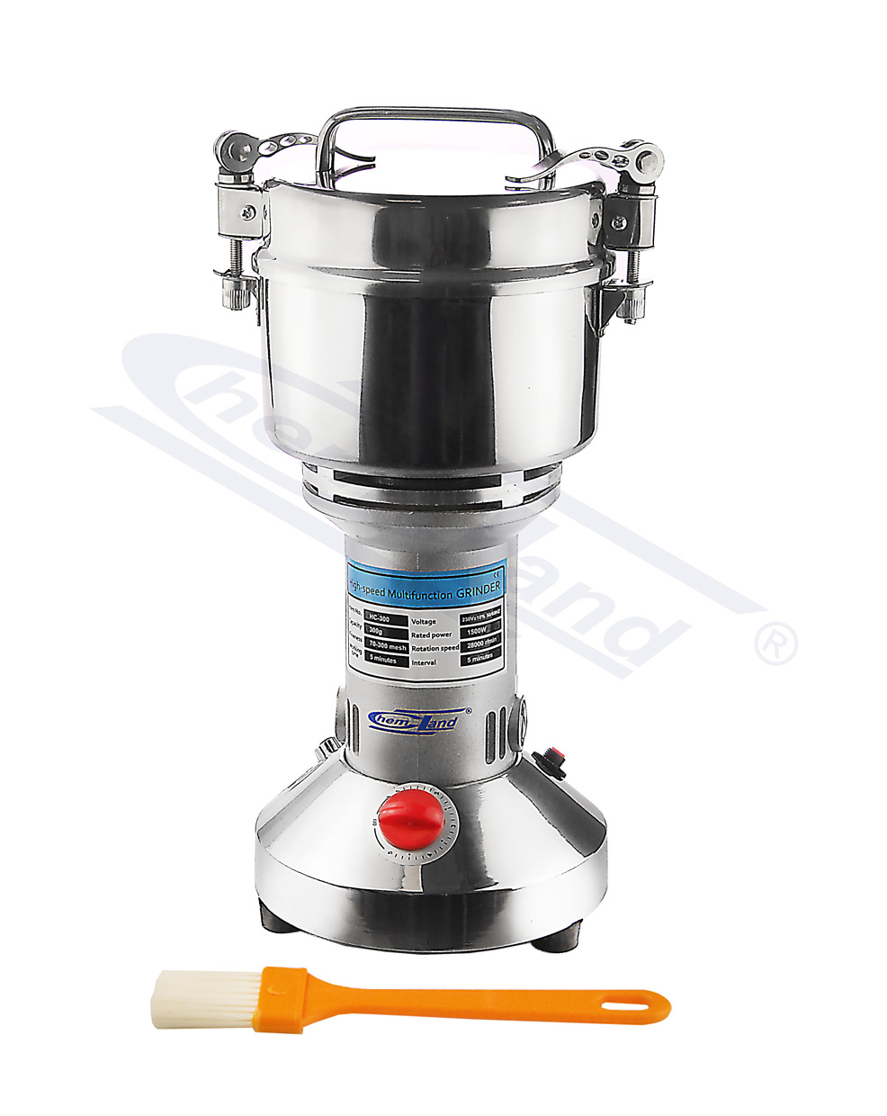 młynek laboratoryjny 300g , zamknięcie na klamry dociskowe, rozdrobnienie 70-300mesh, obroty 28000 RPM