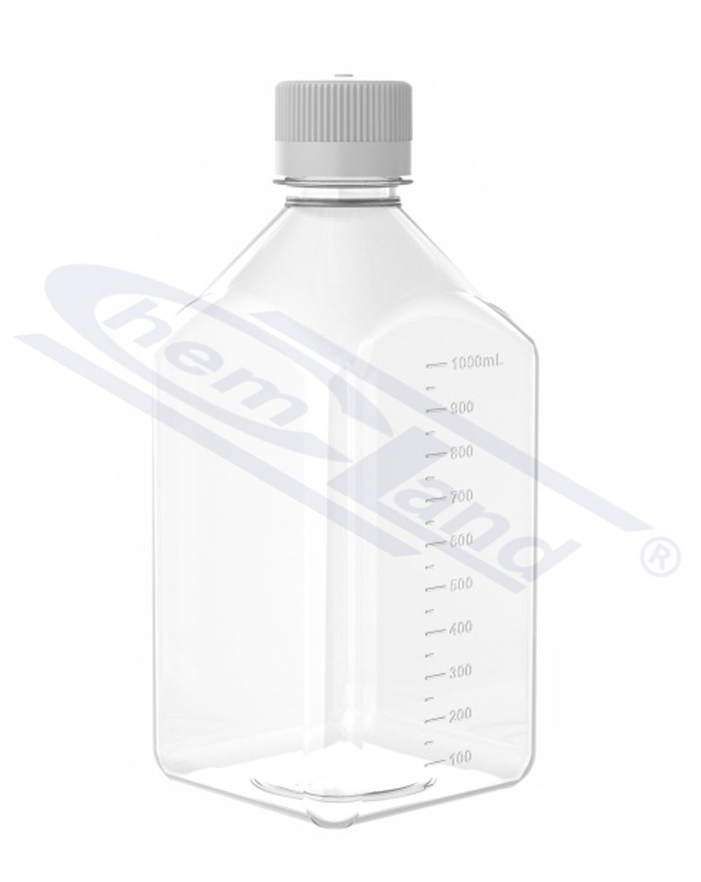 butle na media PETG z nakrętką HDPE 1000ml STERYLNE, op. 12szt CHEMLAND