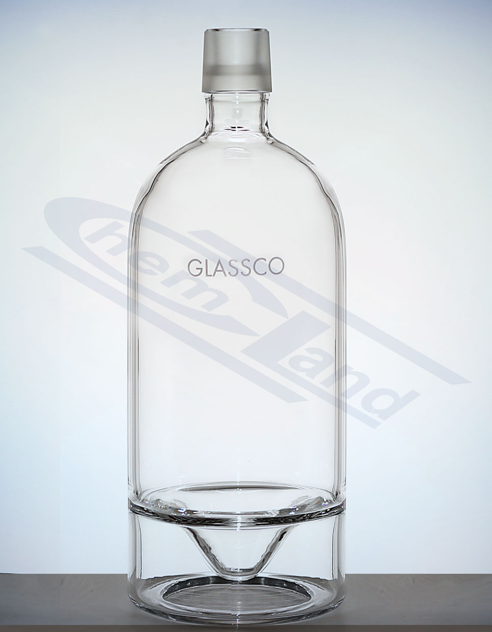 kolba filtracyjna ze szlifem zewnętrznym 2000ml -  kształt butli, podwójne dno GLASSCO