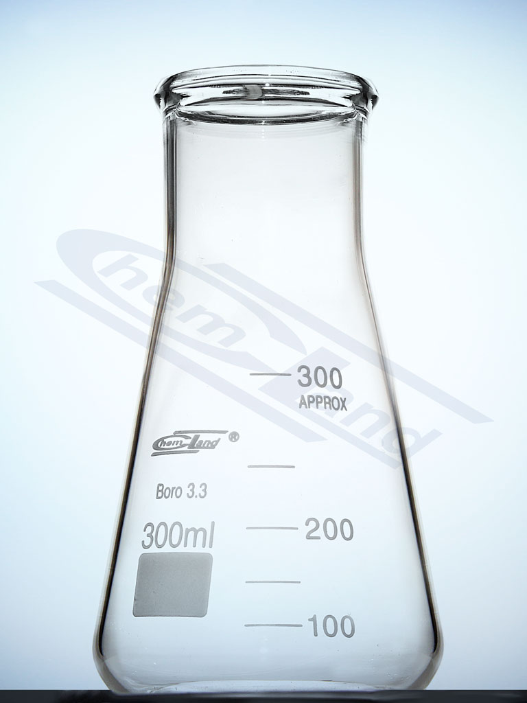 kolba stożkowa Erlenmeyera szeroka szyja 00300 ml CHEMLAND