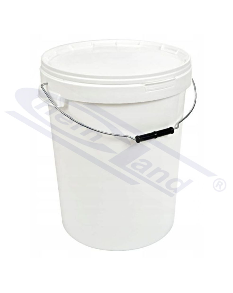 wiadro z PP 25000ml z pokrywką, okrągłe, białe, atest PZH