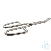 Crucible tongs, straight, stainless steel, l=200 mm, 2 pcs