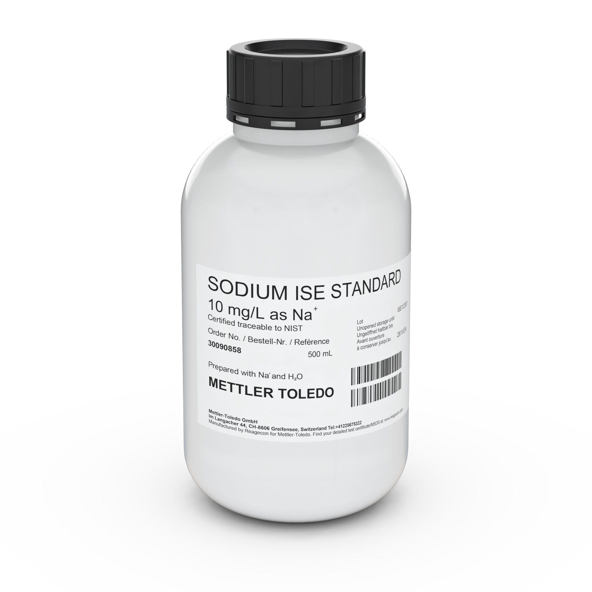 ISE standard Na 10 mg/L, 500mL
