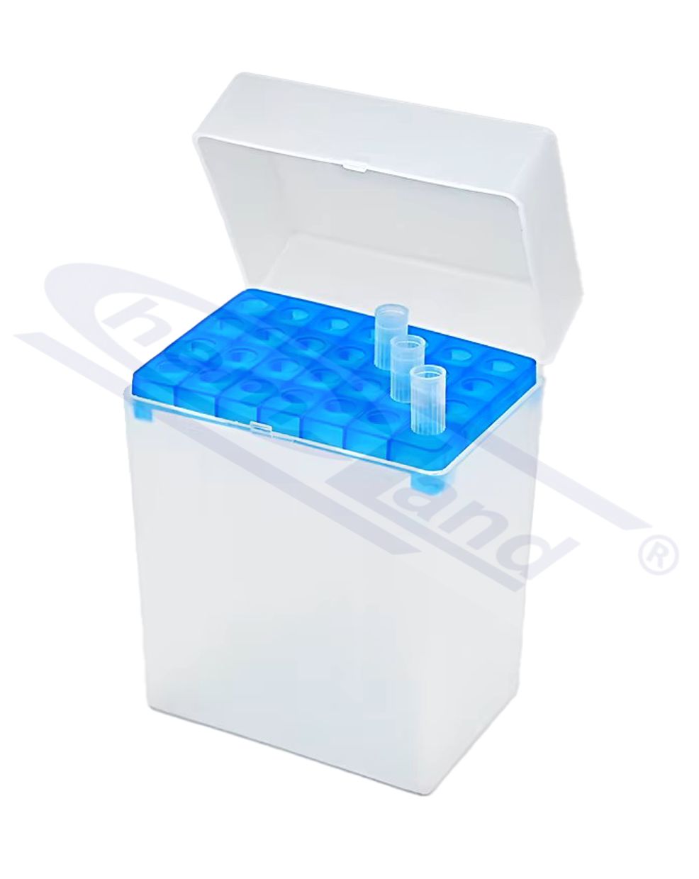 pudełko na 28 (4x7) końcówek 5000ul, PP, autoklawowalne, do końcówek HP2021, HP2022, CHEMLAND