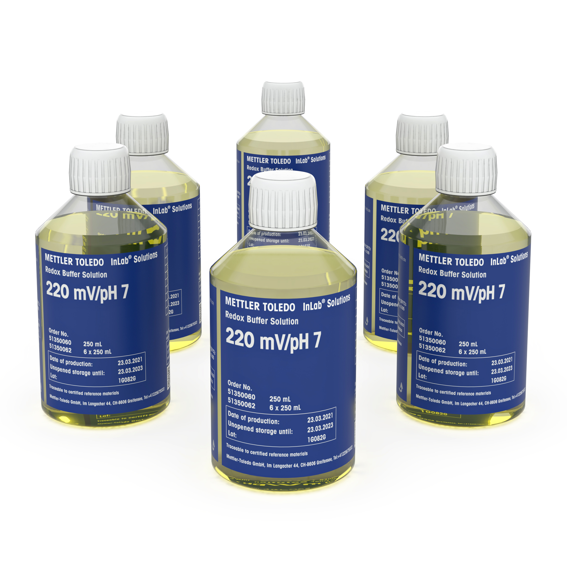 Redox buffer 220mV/pH7, 6 x 250mL