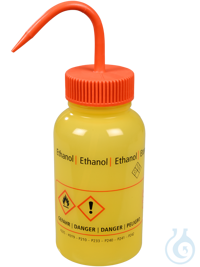 Wide neck wash bottle with print