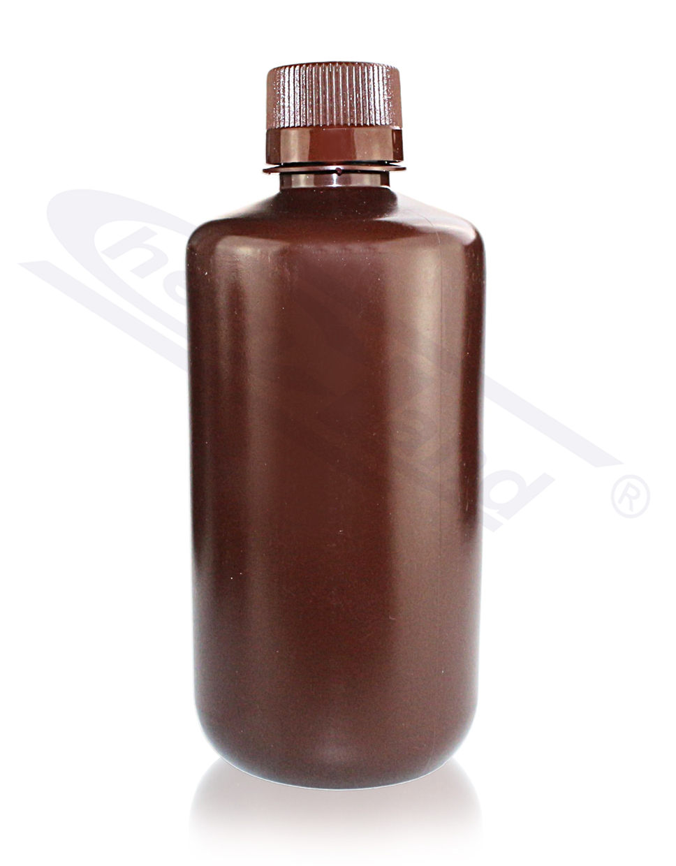 butelka  HDPE 0500ml wąska szyja, BRĄZOWA
