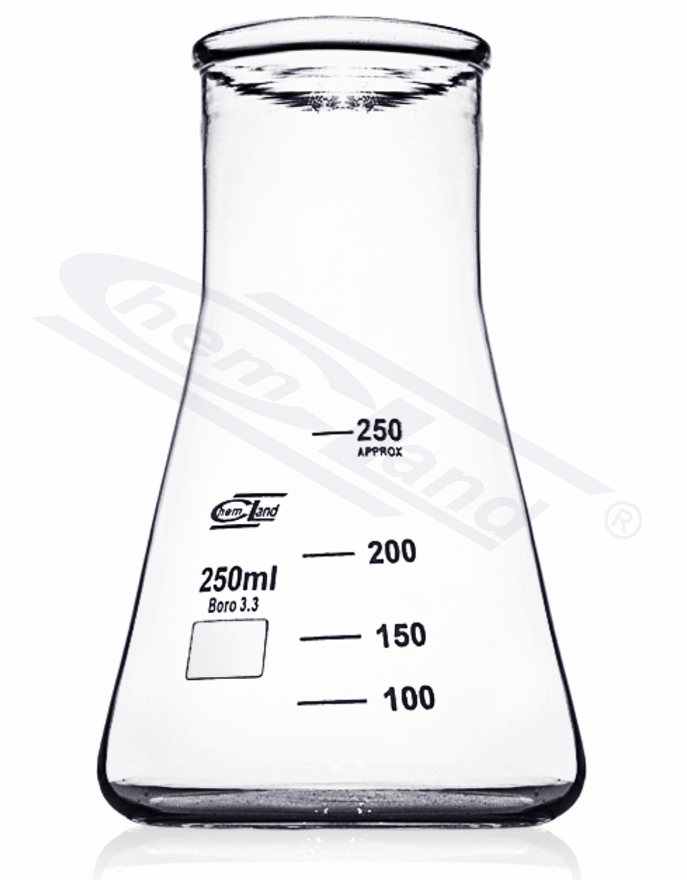 kolba stożkowa Erlenmeyera szeroka szyja 00200 ml CHEMLAND