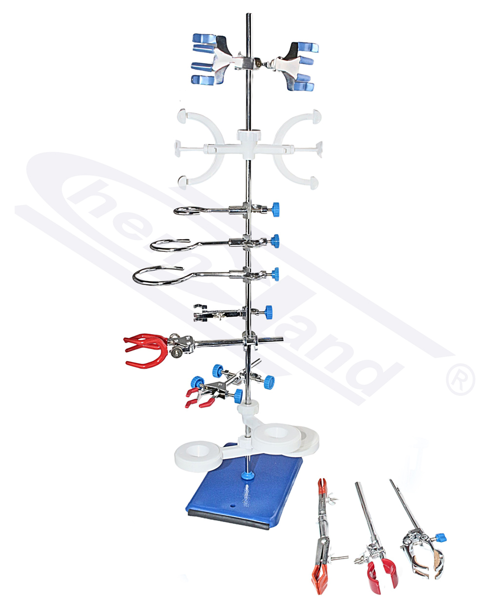 statyw laboratoryjny z wyposażeniem 250 x 160 mm  - wersja Profesjonalna