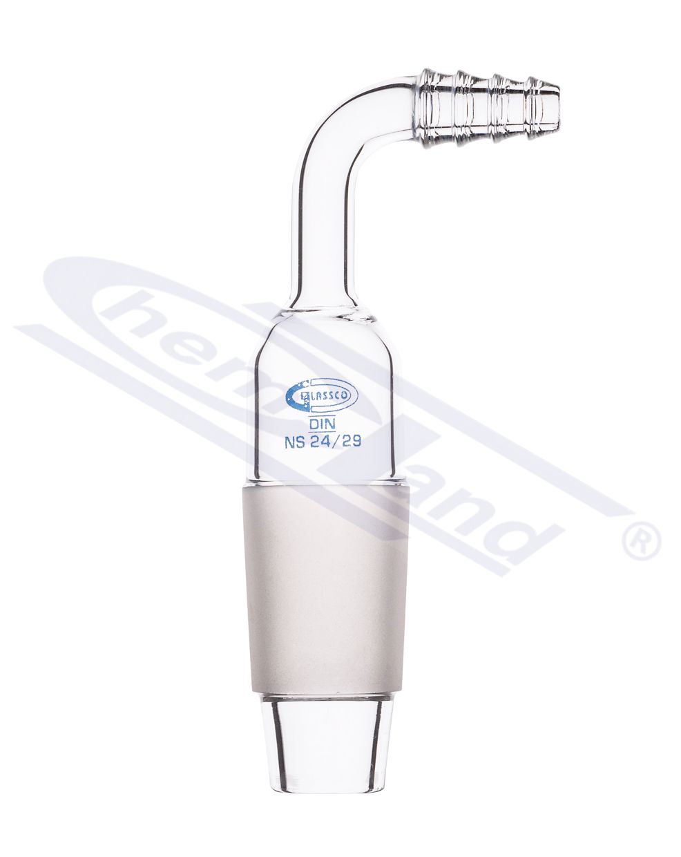 nasadka tubus z króćcem szklanym  24/29 - zgięta GLASSCO