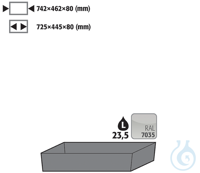 bottom collecting sump sh.steel lam. for Q90/S90 B900 742x507x83
