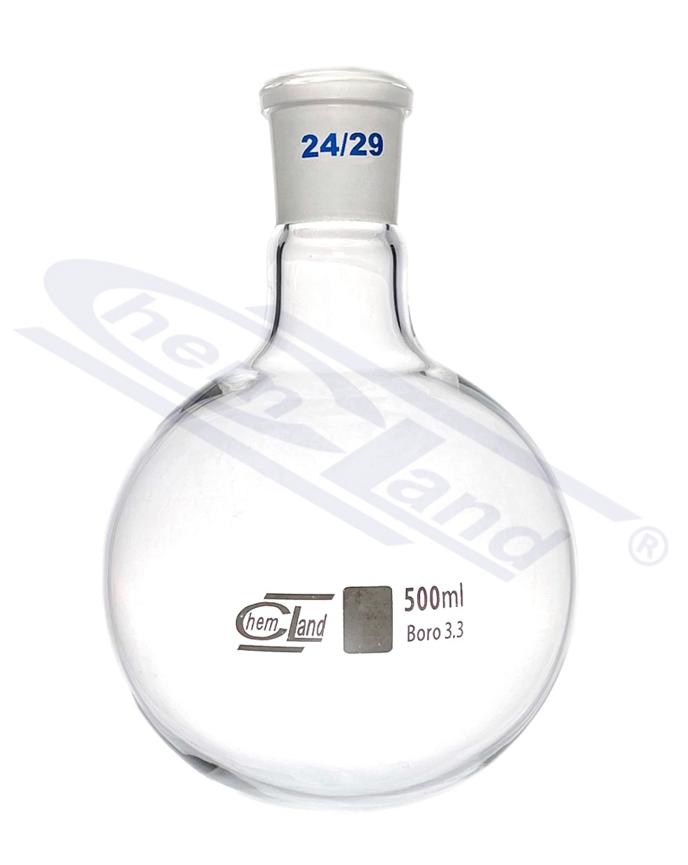 kolba okrągłodenna 00250ml szlif 19/26 CHEMLAND