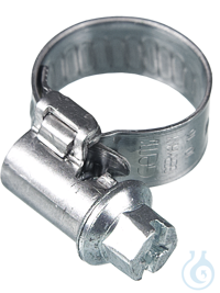 Worm-threaded hose clips stainless steel