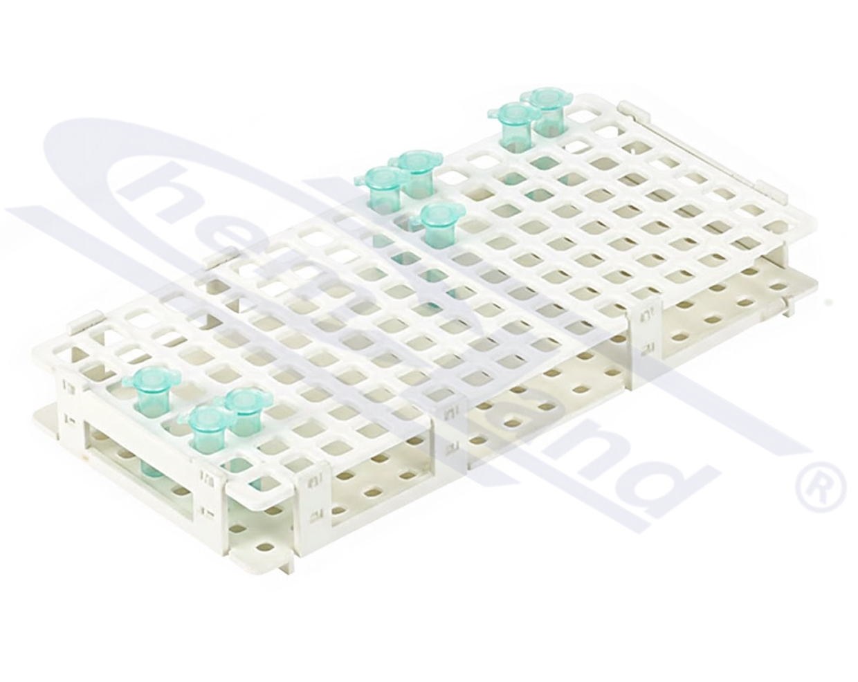 statyw na probówki Ependorffa PP  8x16 biały, fi 11mm