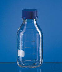 Laboratory bottle, Boro 3.3, graduated, 2000 ml GL 45 screw cap/pouring ring PP