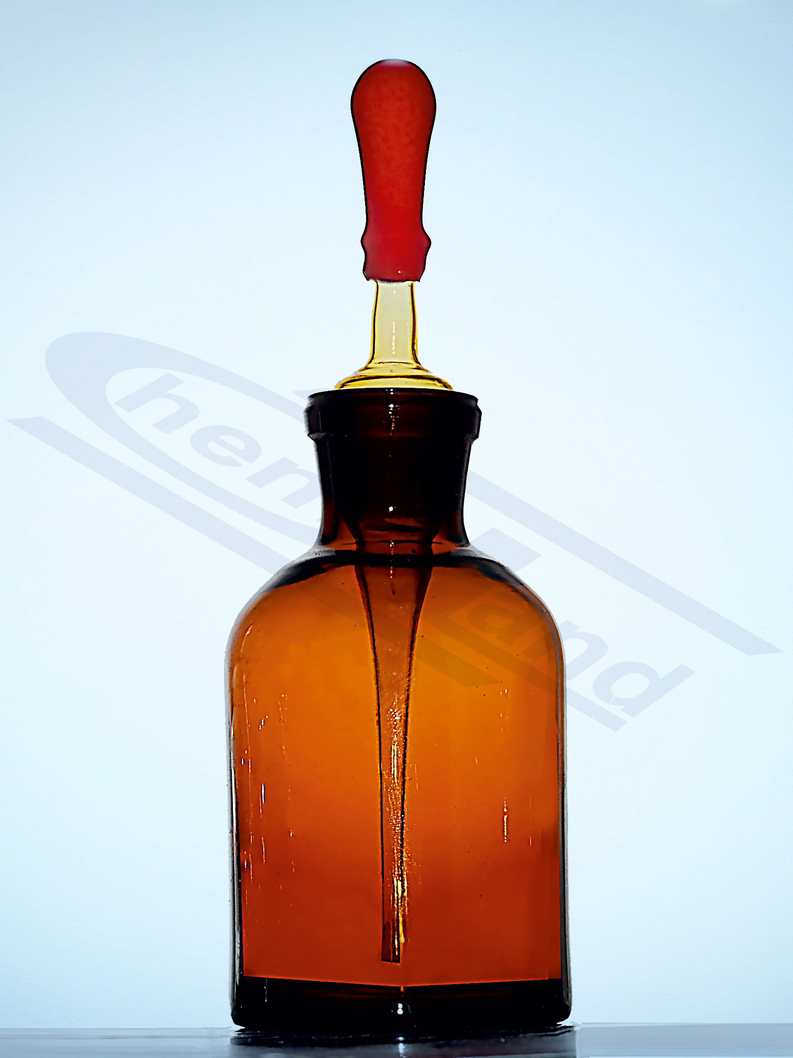kroplomierz z pipetką.  100ml oranżowy
