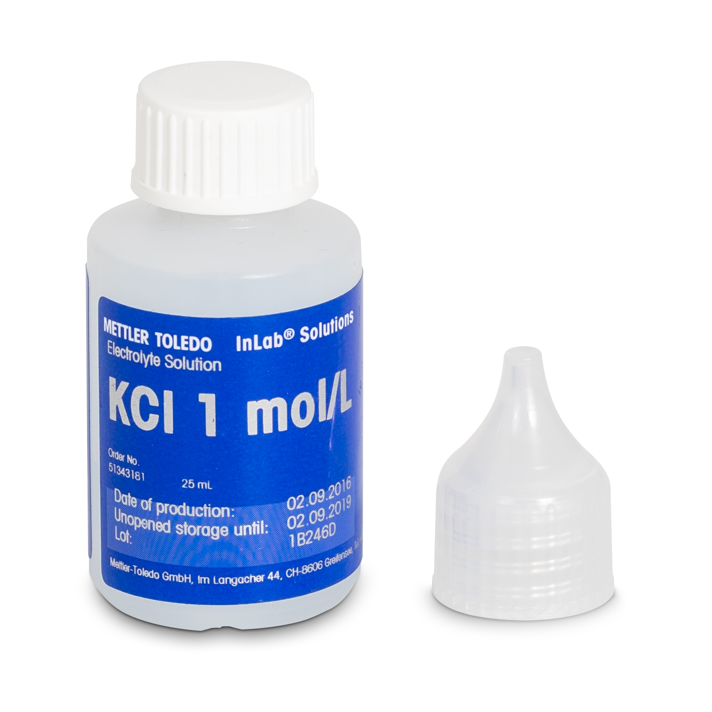 Electrolyte KCl 1M 25 mL Bottle