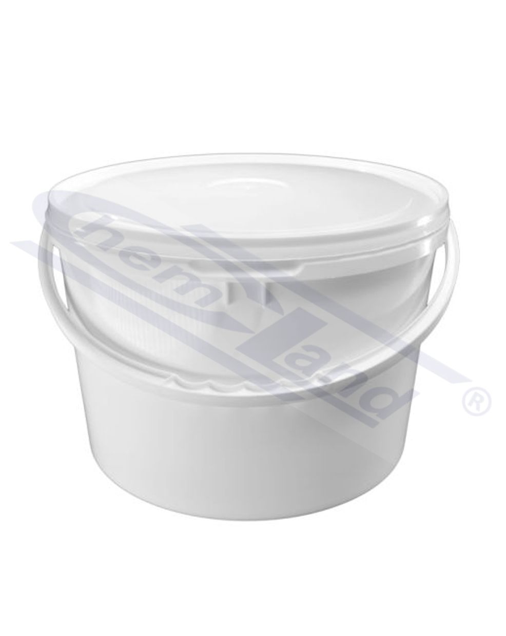 wiadro z PP 10000ml z pokrywką, okrągłe, białe, atest PZH