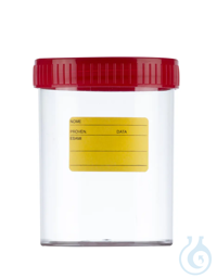 Multi Purpose Beakers, PS, 200 ml, screw-cap, sterilized, with label