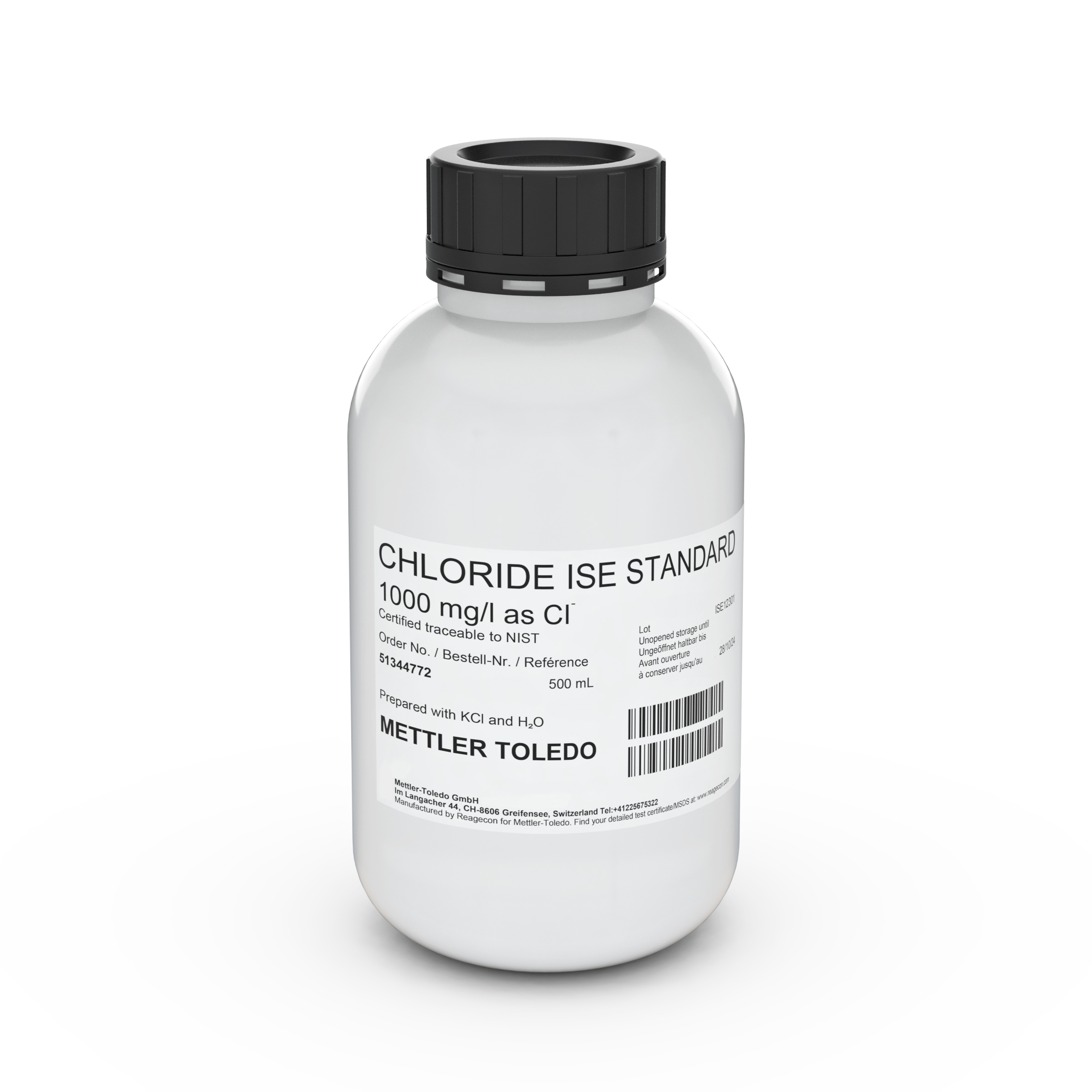 ISE standard Cl 1000 mg/L, 500mL