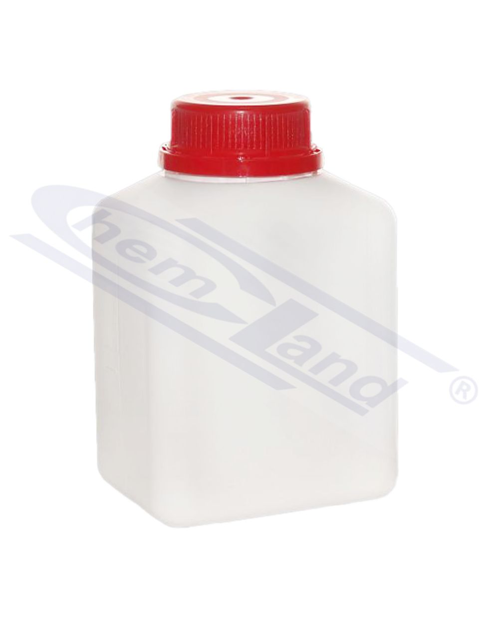 butelka czworokątna HDPE 0500ml GL45 nakrętka samoplombująca mleczna