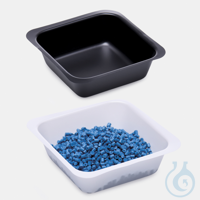 weighing dishes (boats) - P.S - square form - black - 7 ml