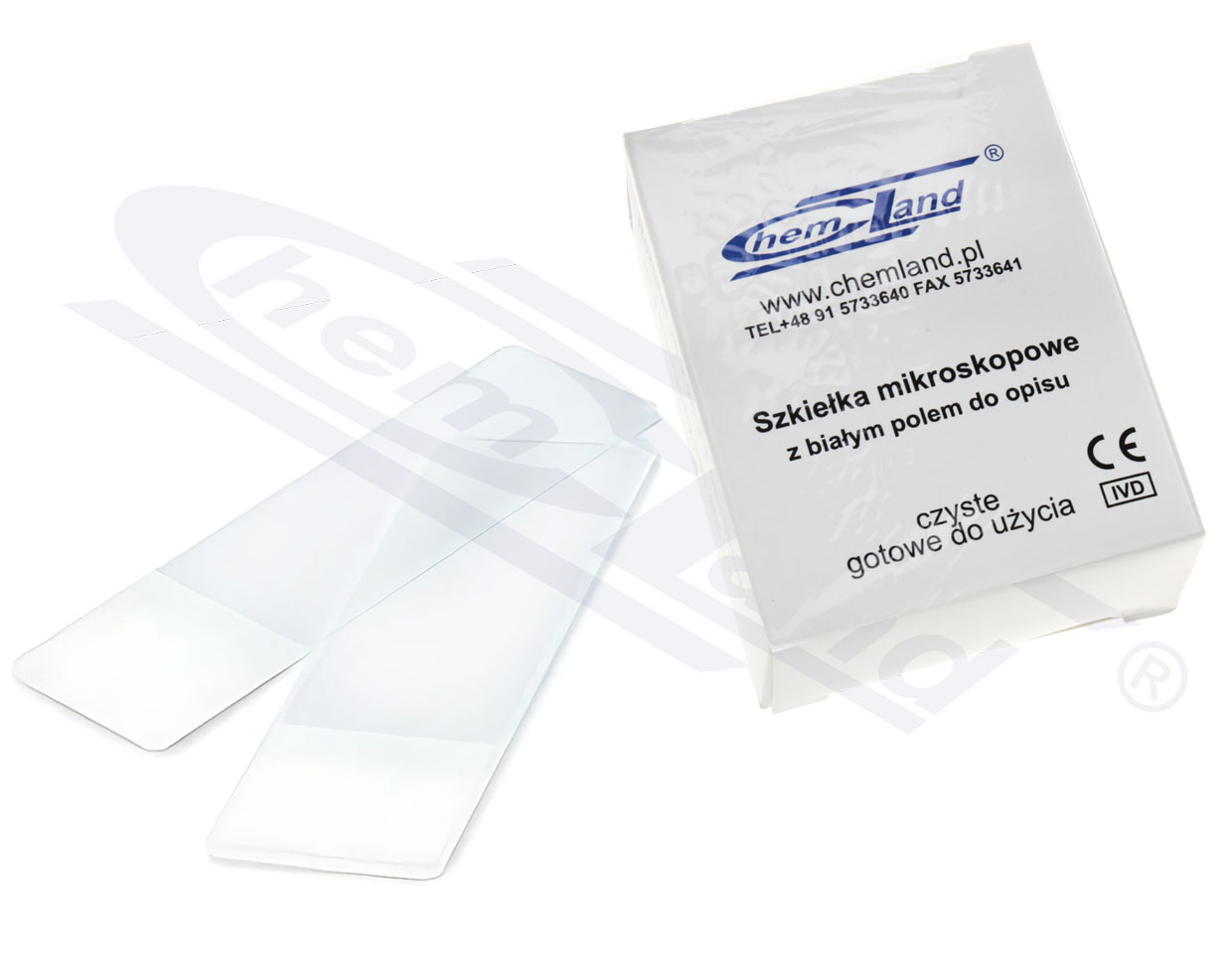 szkiełka podstawowe 76x26x1mm, pole białe szlifowane, op. 50szt.