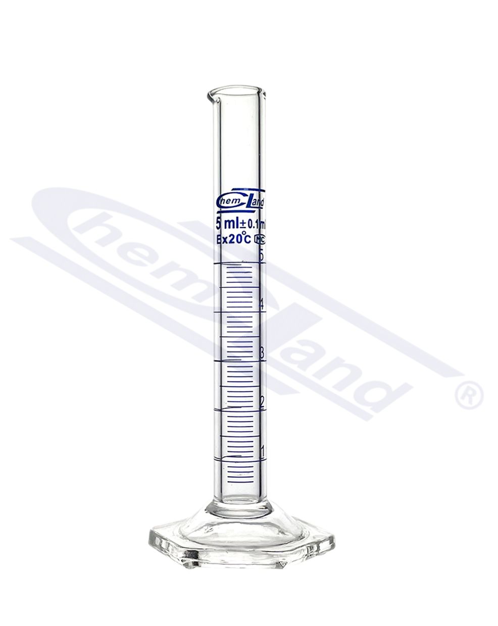 cylinder Kl B 0005 ml stopa szklana sześciokątna