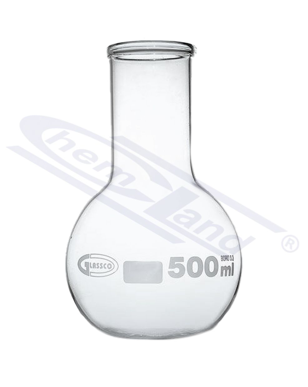 kolba płaskodenna sz/sz  00250ml  GLASSCO