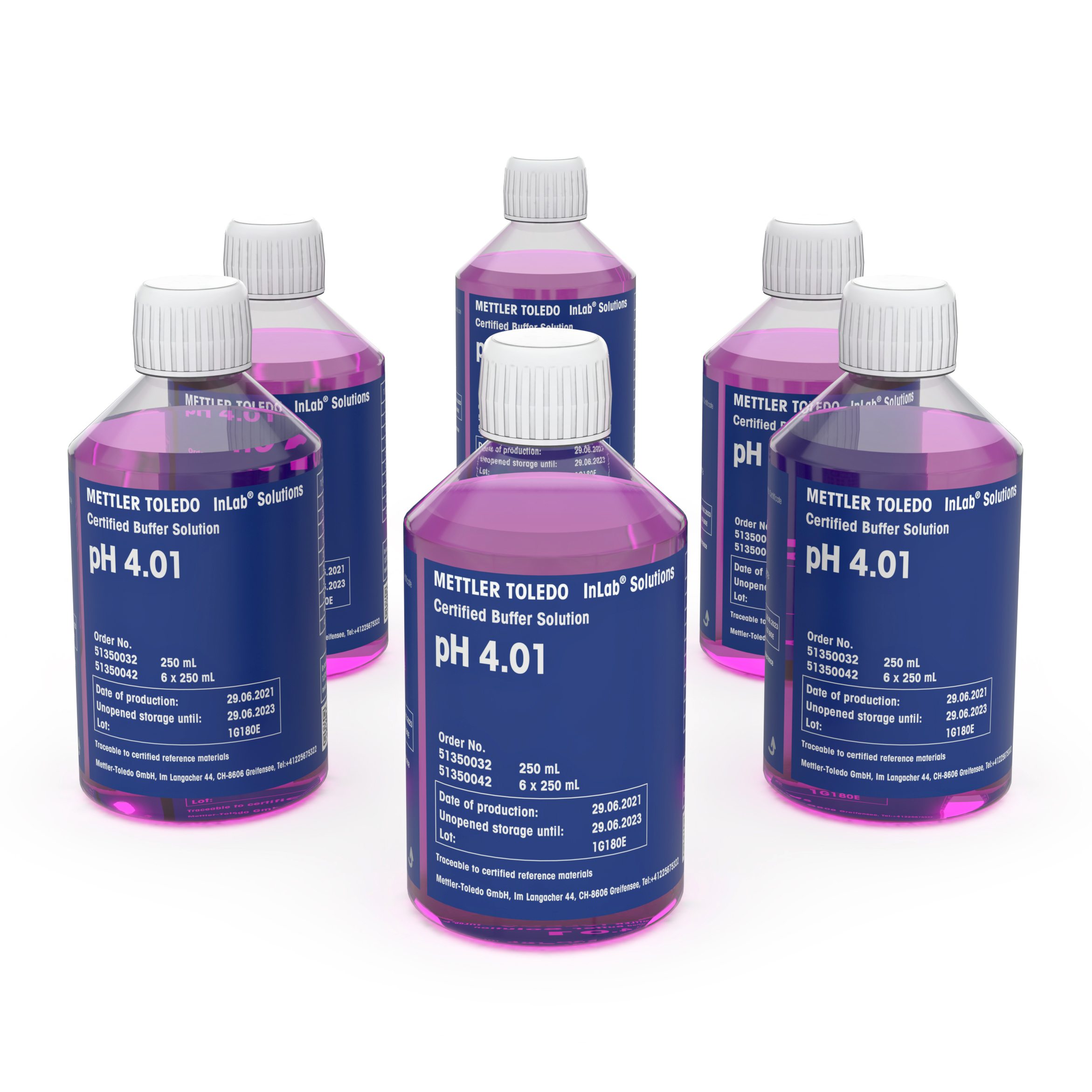 Certified buffer pH 4.01 6x250mL Bottles
