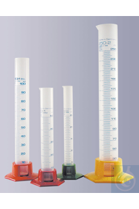 Measuring cylinder, PP, class B, high form, with detachable base, 50 ml