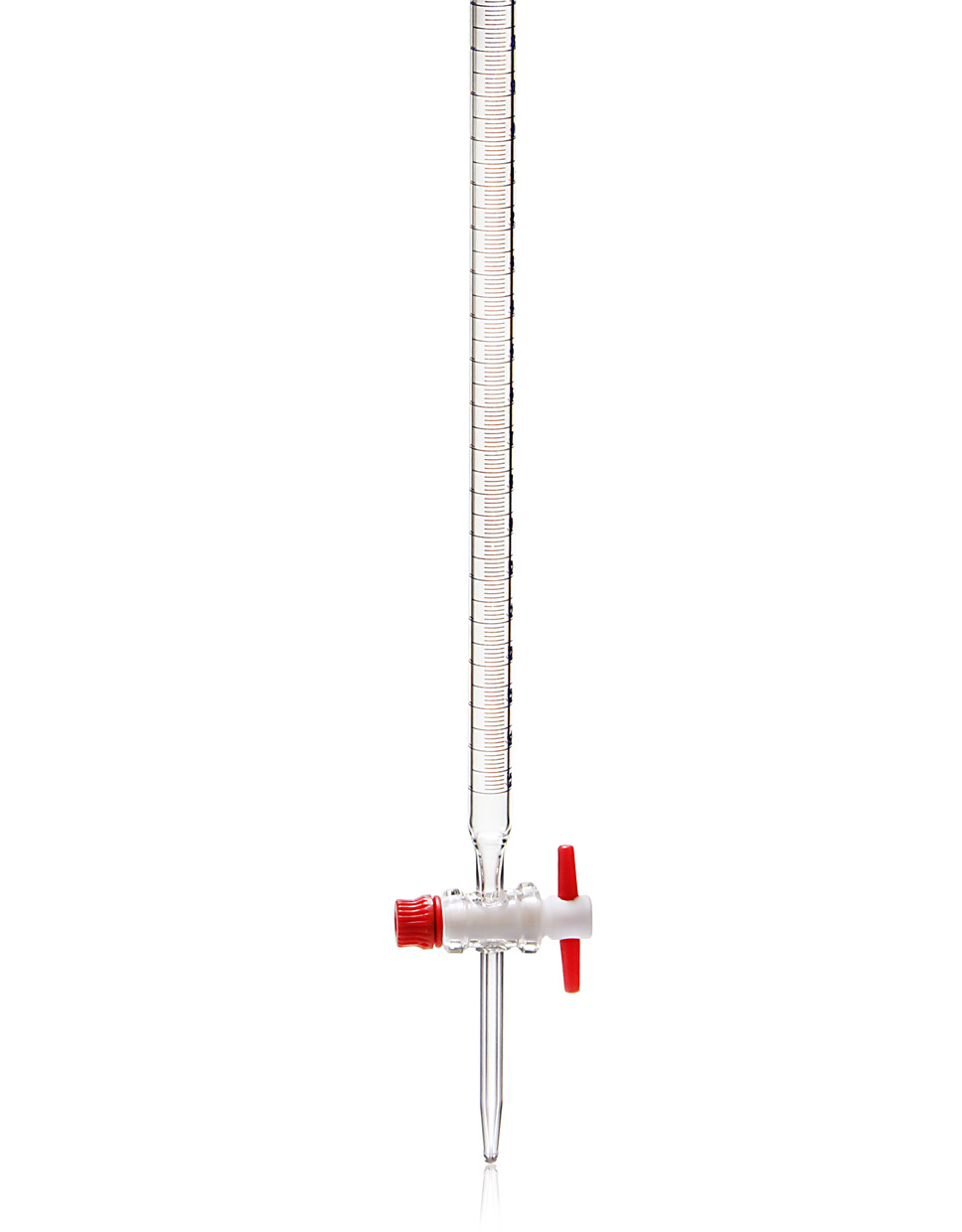 biureta prosta kran PTFE skala brąz kl B 050ml CHEMLAND NEW LINE