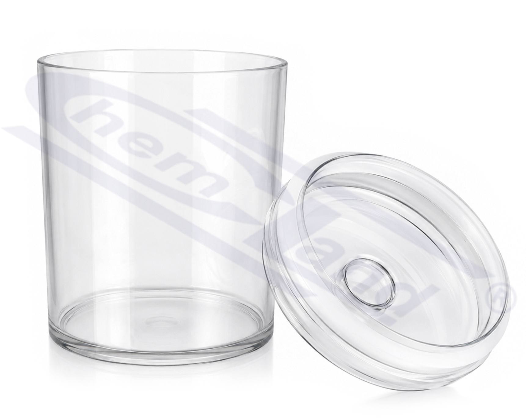 pojemnik z pokrywą z uszczelką silikonową i uchwytem 10000ml, fi 240 h 240, Boro 3.3