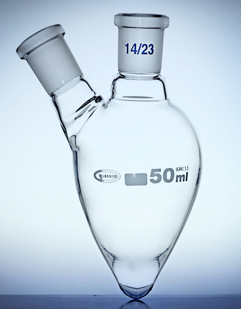 kolba sercowa 2 szyje 100ml 14/23; 14/23