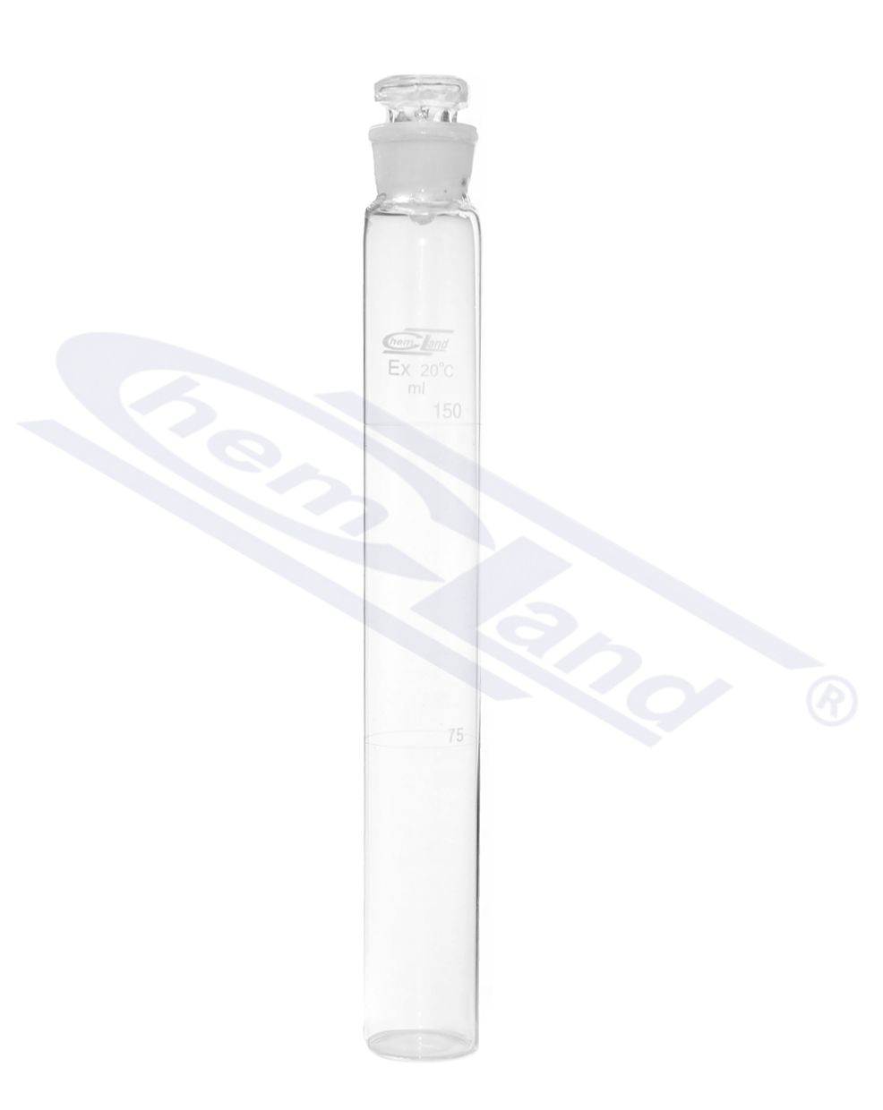 cylinder Nesslera niski 150ml z korkiem skala biała
