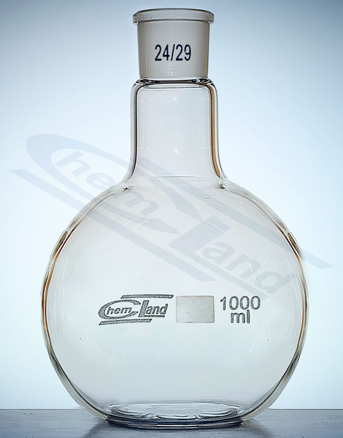 kolba płaskodenna 00150ml szlif 19/26 CHEMLAND