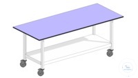 Schwerlasttisch mit Rollen 1500x750, Steharbeitshöhe, Tischhöhe: 870+30