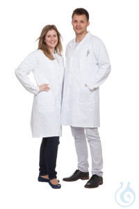 neoChoice Labormantel Herren, Baumwolle, Reverskragen, 104 cm lang, Gr. 50
