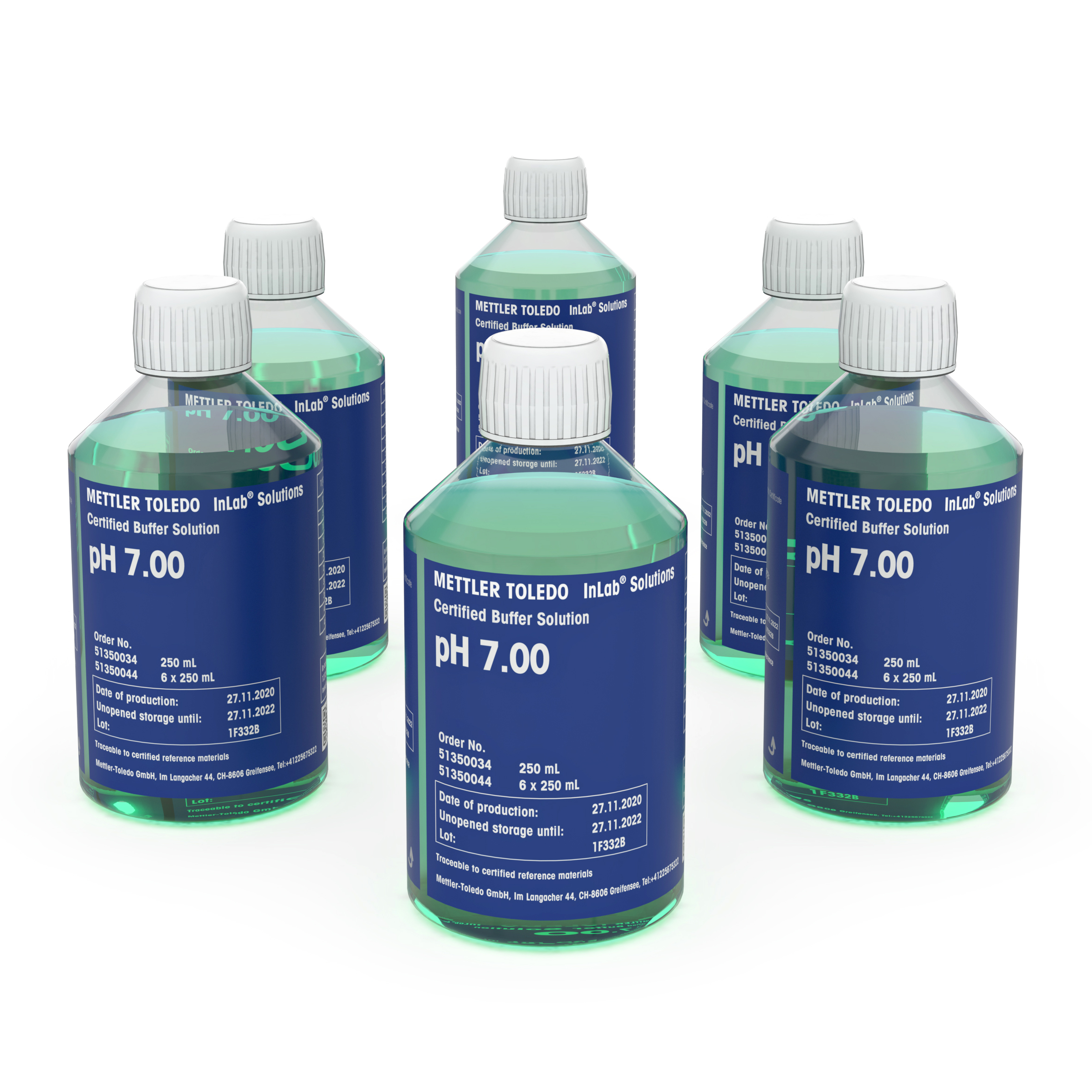 Certified buffer pH 7.00 6x250mL Bottles