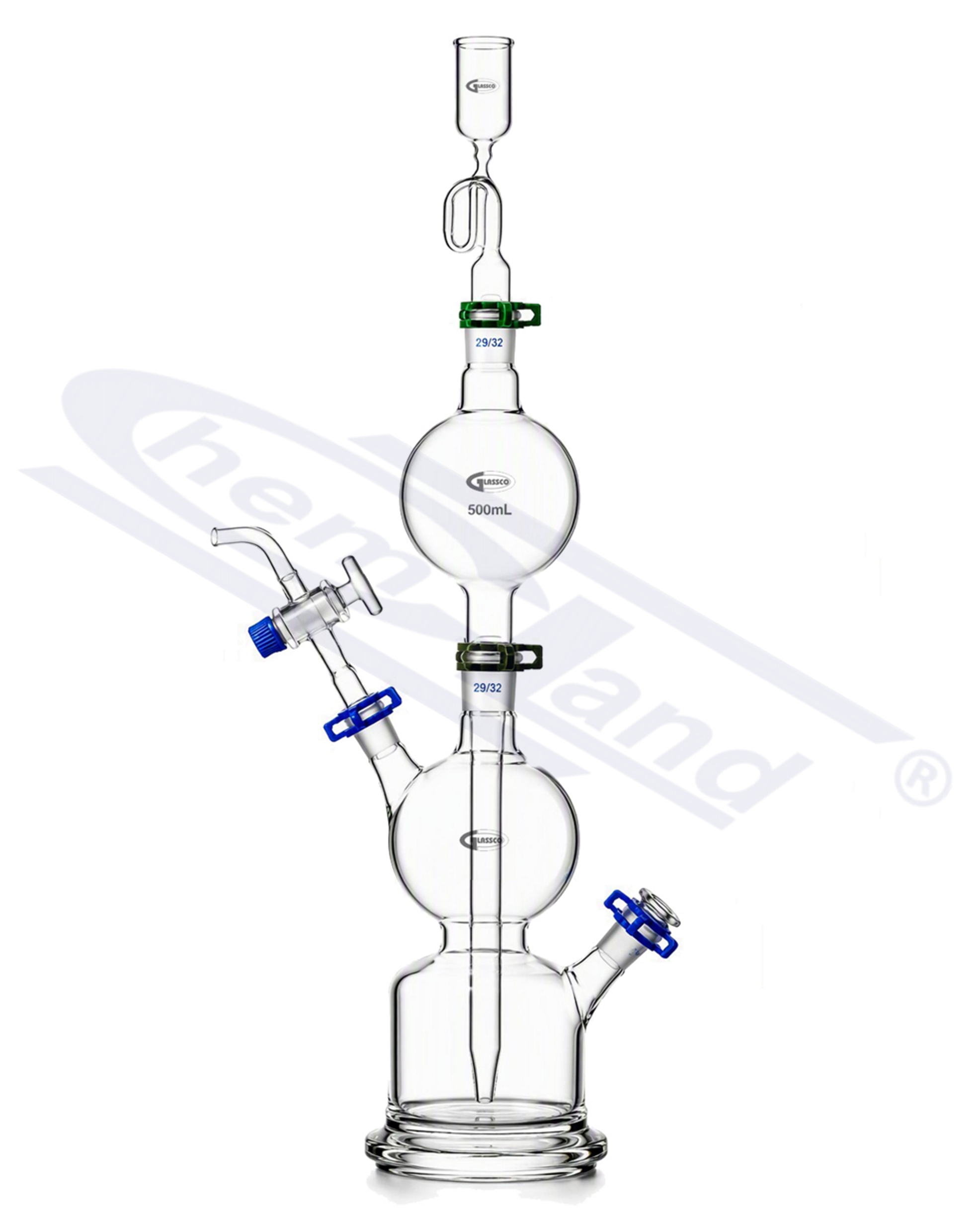 aparat KIPPA - generator gazu poj. 0500ml GLASSCO